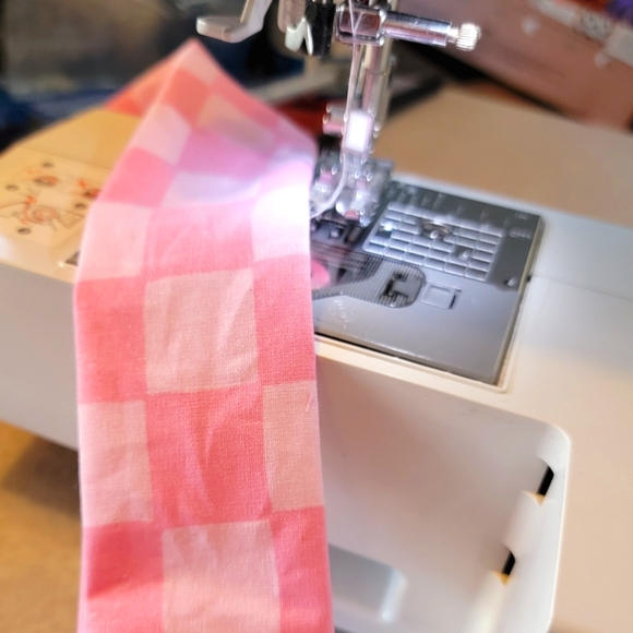 Pink Checkerboard Scrunchie - Picture 5 of 5